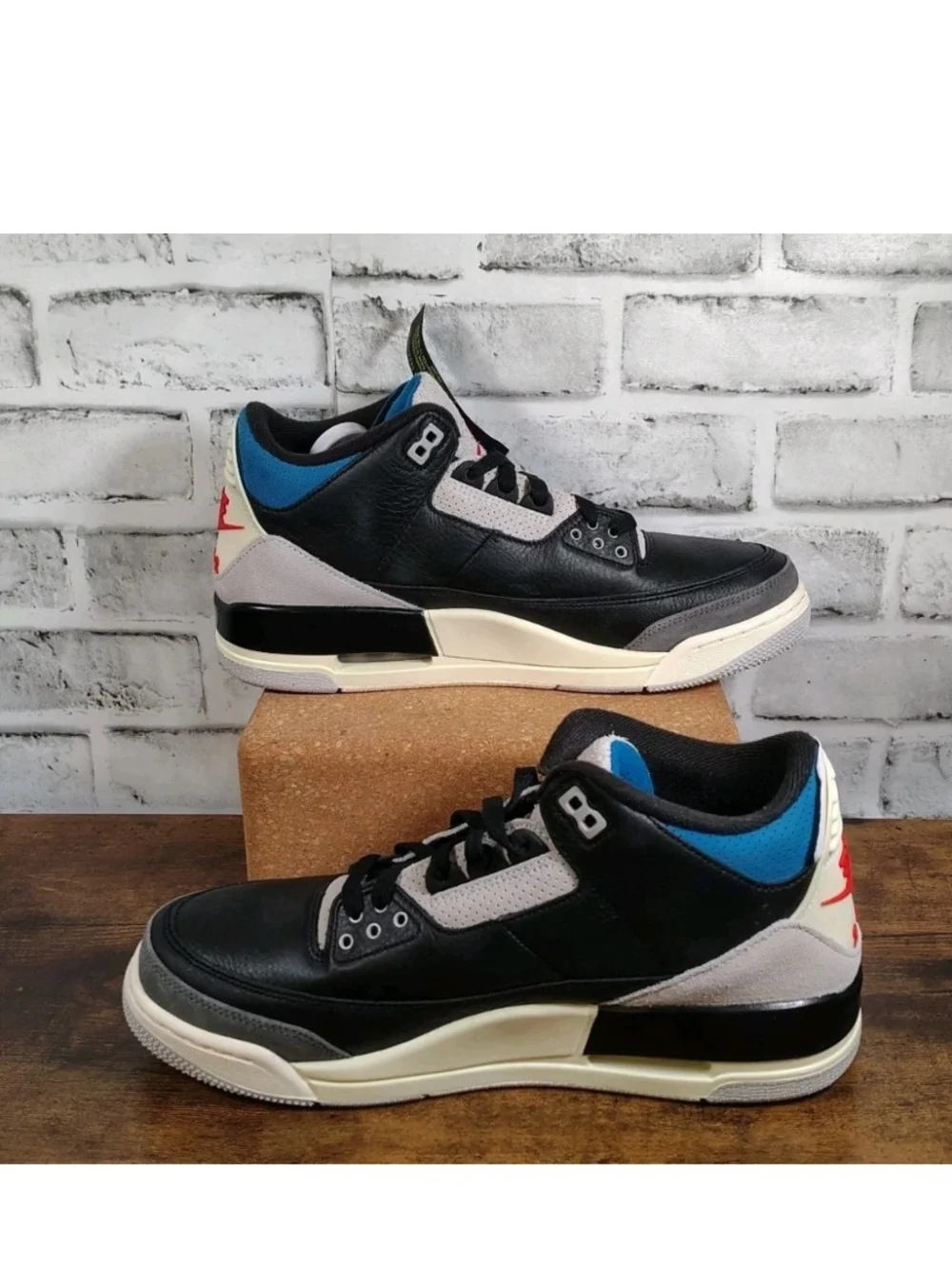 Nike Air Jordan 3 Retro OG ‘Rare Air’ Men’s 9.5 Leather Black Shoes IB8967-004